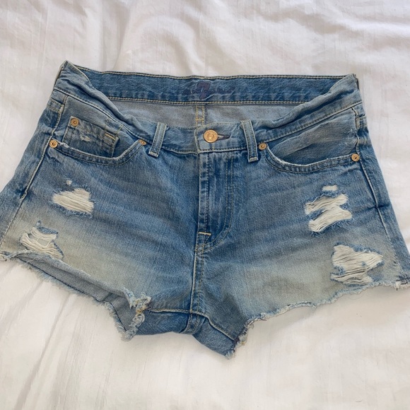 7 for all mankind denim shorts - Picture 2 of 5